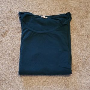 Dark Blue Green Long Sleeve Tee
